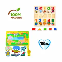 EDUCA - Pack Didáctico de Rompecabezas en Alto Relieve MOD1