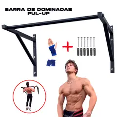 HOLGU - Barra Dominadas Crossfit Pull Up Reforzada Pro MAS GUANTES