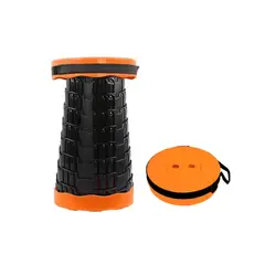 GENERICO - Silla Plegable con 3 Seguros Naranja Centro Negro