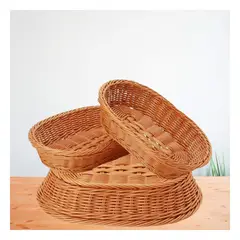 GENERICO - Pack12 Canasta Ovalada Amplia de Alimentos 30x20x7cm