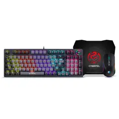 CYBERTEL - Kit Gamer 3en1 Teclado+Mouse+MousePad Striker CBX GT1802