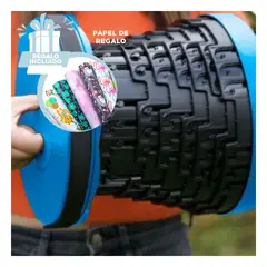 GENERICO - Silla Portatil de 3 Seguros en Color Negro Y+Papel de Regalo