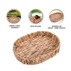 GENERICO - Pack6 Centro de Mesa Ovalada Tejido 36x28x6cm en Mostaza