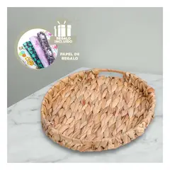 GENERICO - Pack12 Bandeja Circular Decorativa 36x5cm Y+Papel de Regalo