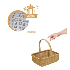 GENERICO - Cesta Organizadora en Color Marron Y+Regalo Stickers