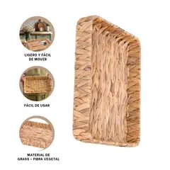 GENERICO - Pack6 Centro de Mesa Tejido con Asas Y+Papel de Regalo