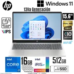 HP - Laptop 15-FD0271LA Intel Core i7-1355U 16GB RAM 512GB SSD 15.6" FHD IPS