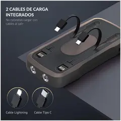 GENERICO - Solar Power Bank 30000 mAh Cargador Portátil Carga Rápida Verde