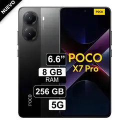 XIAOMI - Celular Poco X7 Pro 256GB 8GB RAM 50mp + 8mp Negro
