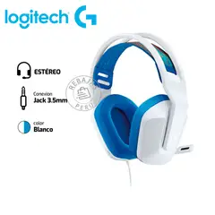 LOGITECH - Audífono G335 Gaming con Micrófono Plug & Play Blanco