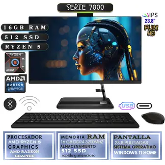 LENOVO - All in One IdeaCentre AIO 3 AMD Ryzen 5 7430U, 16GB ram, 512GB SSD