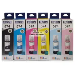 EPSON - KIT 6 TINTAS T574 COLORES BK, C, CL, M, ML, Y 70ML L8050
