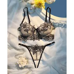 GENERICO - Set de Lencería negro para mujer S - CHANTAL