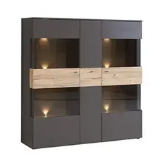 MUEBLES CRISOSTOMO - Vitrina Exhibidora de Melamina Led 150cm