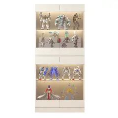 MUEBLES CRISOSTOMO - Vitrina Exhibidora Led Blanco 70cm