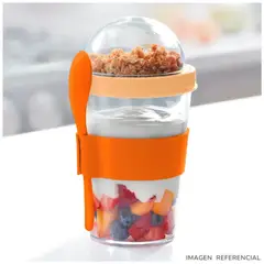 GENERICO - Yogurera vaso con cuchara porta yogurt y cereal