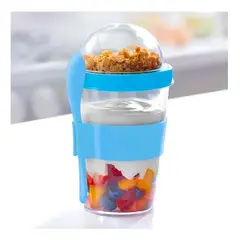 GENERICO - Vaso para Yogurt y Cereal 350ml con Cuchara