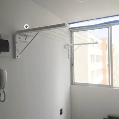 GENERICO - Tendedero Pared Plegable Imahi 3m Reforzado 5 Líneas Blanco