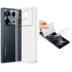 CASE - 360 TRANSPARENTE INFINIX NOTE 40 PRO + MICA HIDROGEL HD