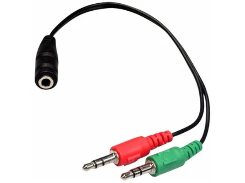 Cable Adaptador Jack para Audífono Micrófono Y Audio Pc