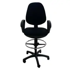 TEMEL - Silla Giratoria Silla Cajera Negra -TEMEL