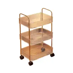 GENERICO - Pack2 Carrito Multiuso de 3 Niveles Y+Papel de Regalo