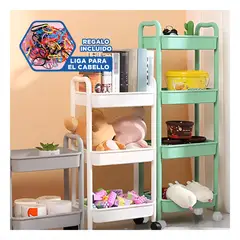 GENERICO - Organizador con Ruedas y Asas Verde Agua Y+Ligas de Regalo