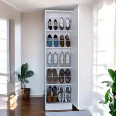 MUEBLES CRISOSTOMO - Zapatera de Melamina con Esepejo Blanco 47cm