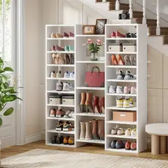MUEBLES CRISOSTOMO - Zapatera de Melamina Blanco 120cm
