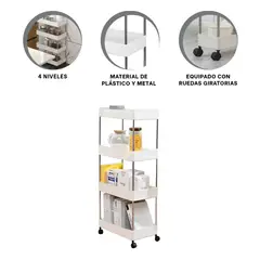 GENERICO - Pack2 Estante Organizador en Blanco Y+Regalo Stickers