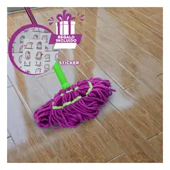 GENERICO - Pack12 Mopa Giratoria y Funcional Verde Y+Regalo Stickers