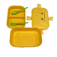 GENERICO - Lonchera infantil con divisiones Solo Amarillo