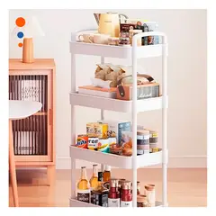 GENERICO - Pack6 Mueble Portatil Multiuso en Blanco Y+Papel de Regalo