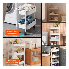 GENERICO - Pack6 Mueble de Plastico en Blanco Y+Regalo Stickers