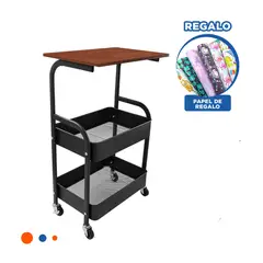 GENERICO - Estante para Frutas y Verduras en Negro Y+Papel de Regalo