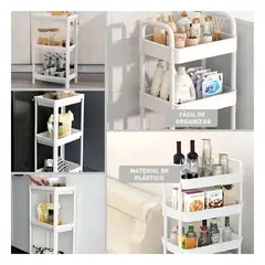 GENERICO - Pack4 Estante de Almacen 3 Niveles Blanco Y+Regalo Stickers