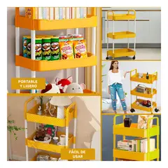 GENERICO - Pack4 Estante Plastificado Color Amarillo Y+Regalo Stickers