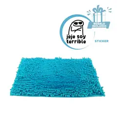 GENERICO - Tapete Absorbente para Damas en Celeste Y+Regalo Stickers