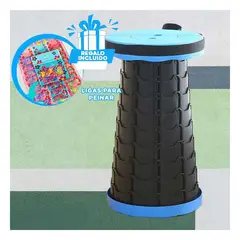 GENERICO - Banco Portatil en Color Turqueza Y+Ligas de Regalo