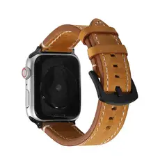 GENERICO - Correa Cuero Luxury para Apple Watch 44mm - Camel