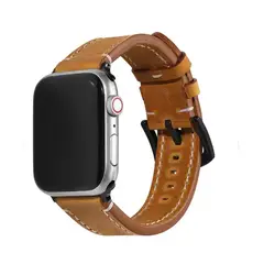 GENERICO - Correa Cuero Luxury para Apple Watch 45mm - Camel