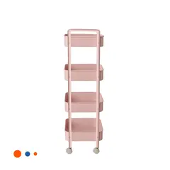 GENERICO - Pack2 Estante Metalica en Color Rosado Y+Papel de Regalo