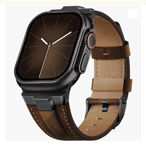 Correa Cuero Luxury para Apple Watch 44mm - Marrón