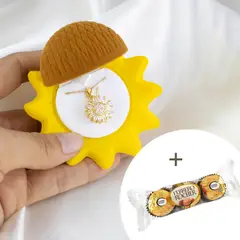 CLEO JOYAS & ACCESORIOS - Collar Girasol Giratorio Antiestrés con Estuche Con Chocolates