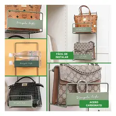 GENERICO - Repisa para Carteras en Verde Y+Ligas de Regalo