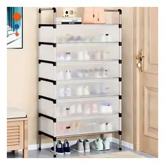 GENERICO - Pack4 Zapatero Compacto del Cuarto en Color Blanco