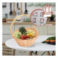 GENERICO - Pack12 Canastilla Dinamica de 34x34x35cm Y+Regalo Stickers