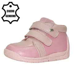BRUNO KIDS - ZAPATO PIBE PARA NIÑA DE CUERO ROSA PRIMEROS PASOS