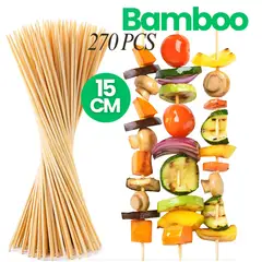 SM - BROCHETAS DE BAMBÚ DE 15 CM - 3 PACK 270 PCS
