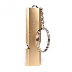 GENERICO - Silbato bitonal aluminio supervivencia gold